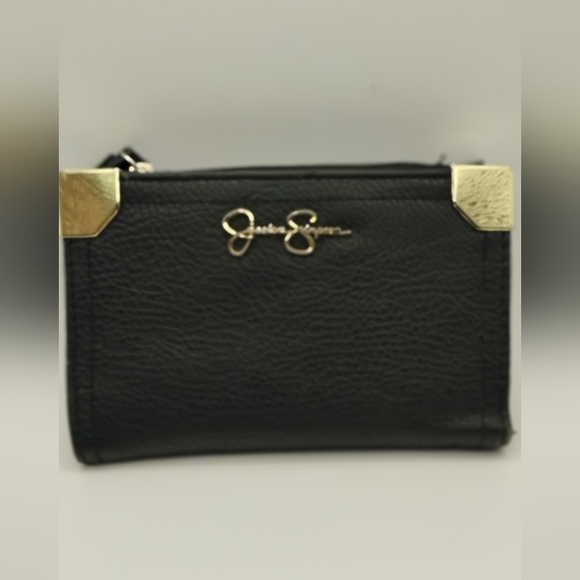 Jessica Simpson Handbags - Jessica Simpson Black and Gold Double Sided Wallet 🎁